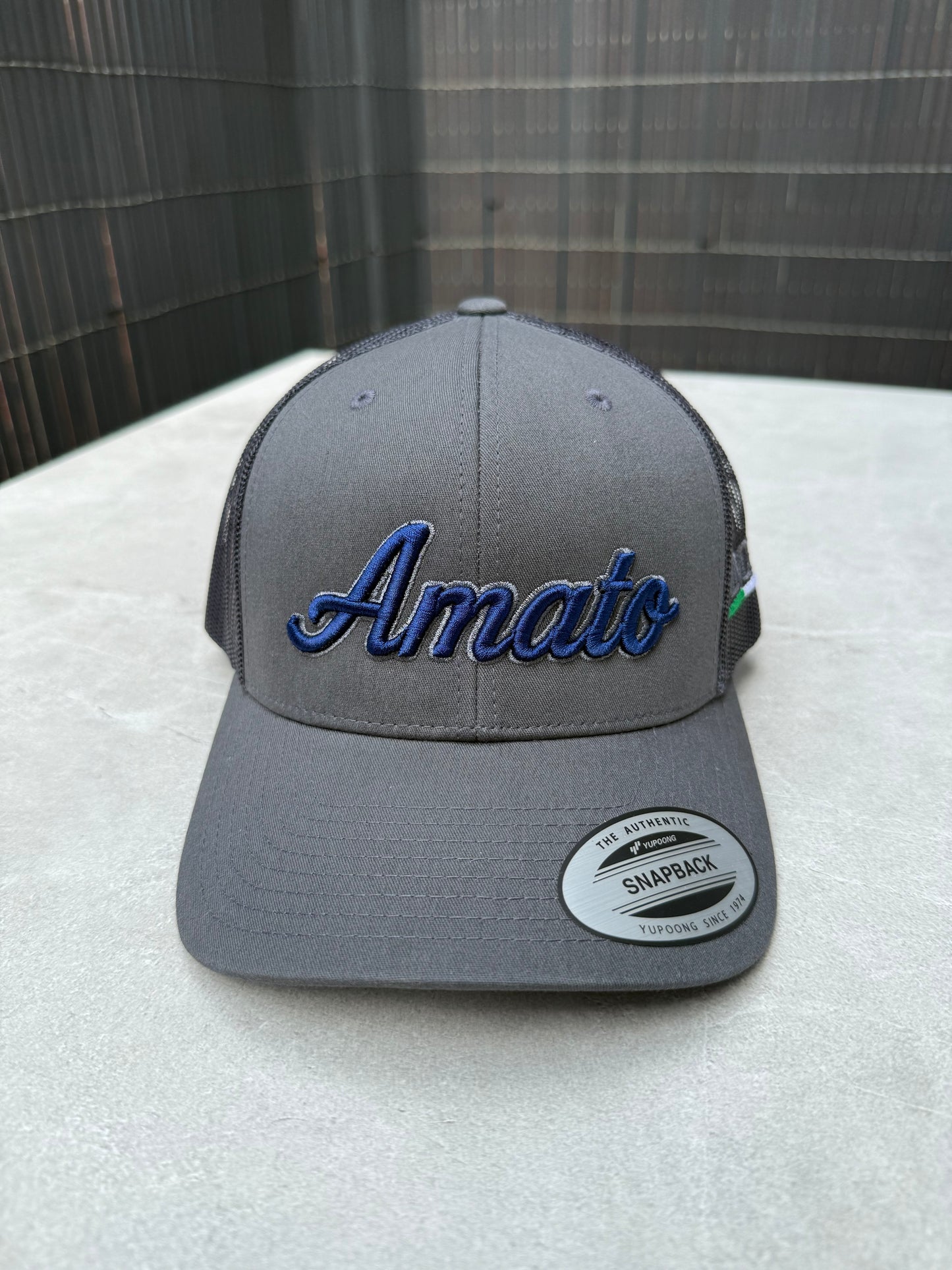 Grey Signature Trucker - Navy/Grey Logo