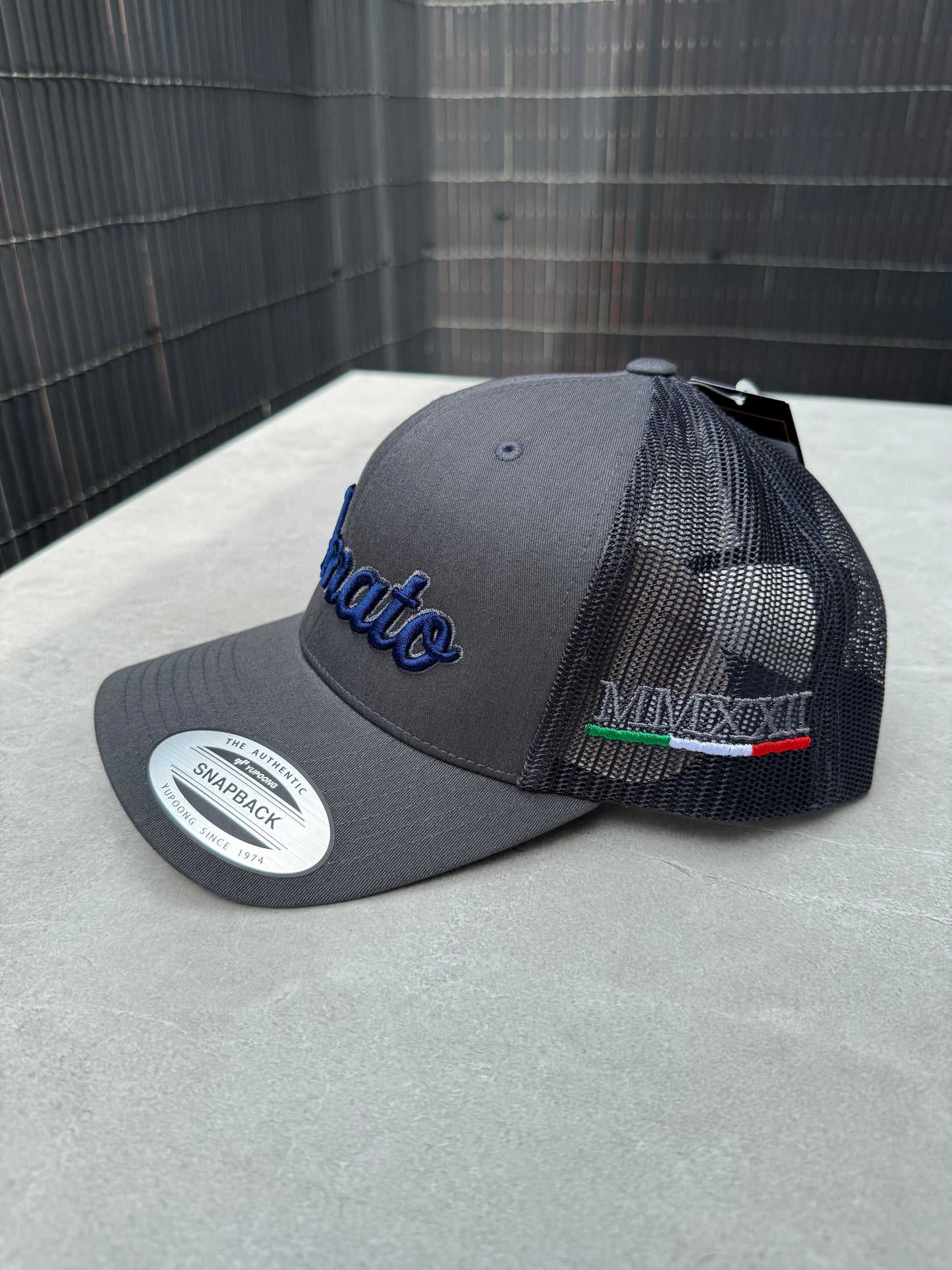 Grey Signature Trucker - Navy/Grey Logo