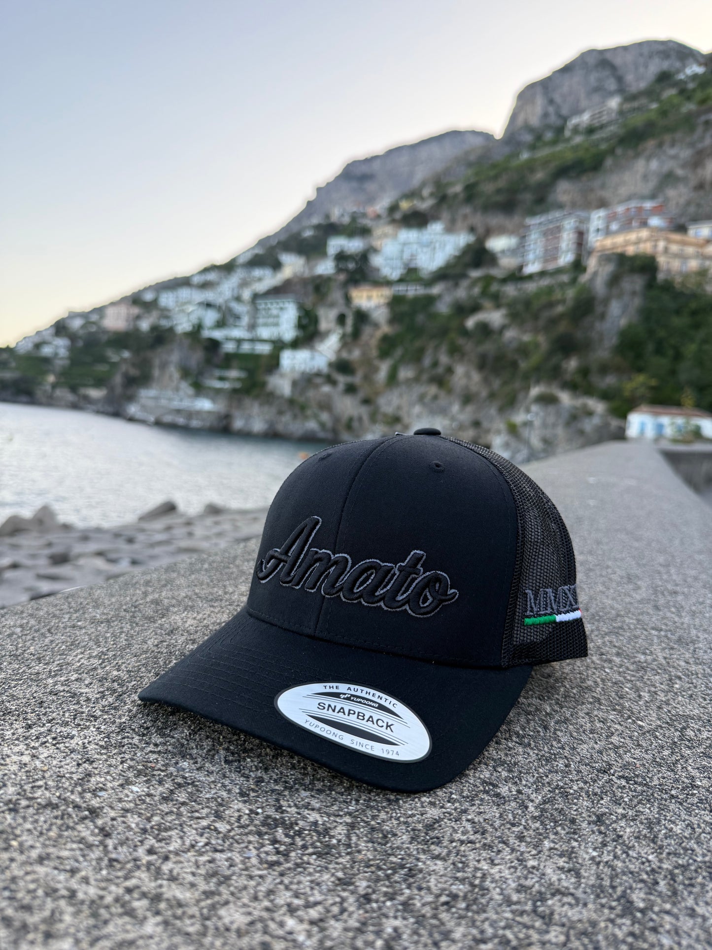 Black Signature Trucker - Black/Grey Logo