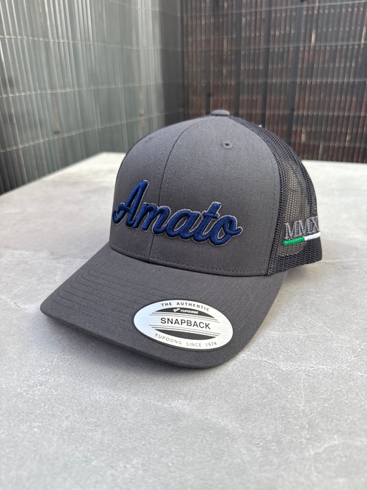 Grey Signature Trucker - Navy/Grey Logo