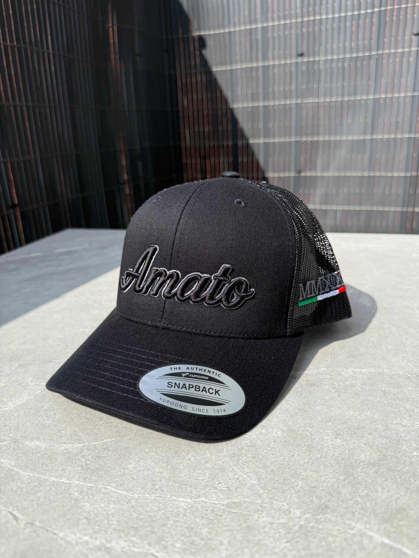 Black Signature Trucker - Black/Grey Logo