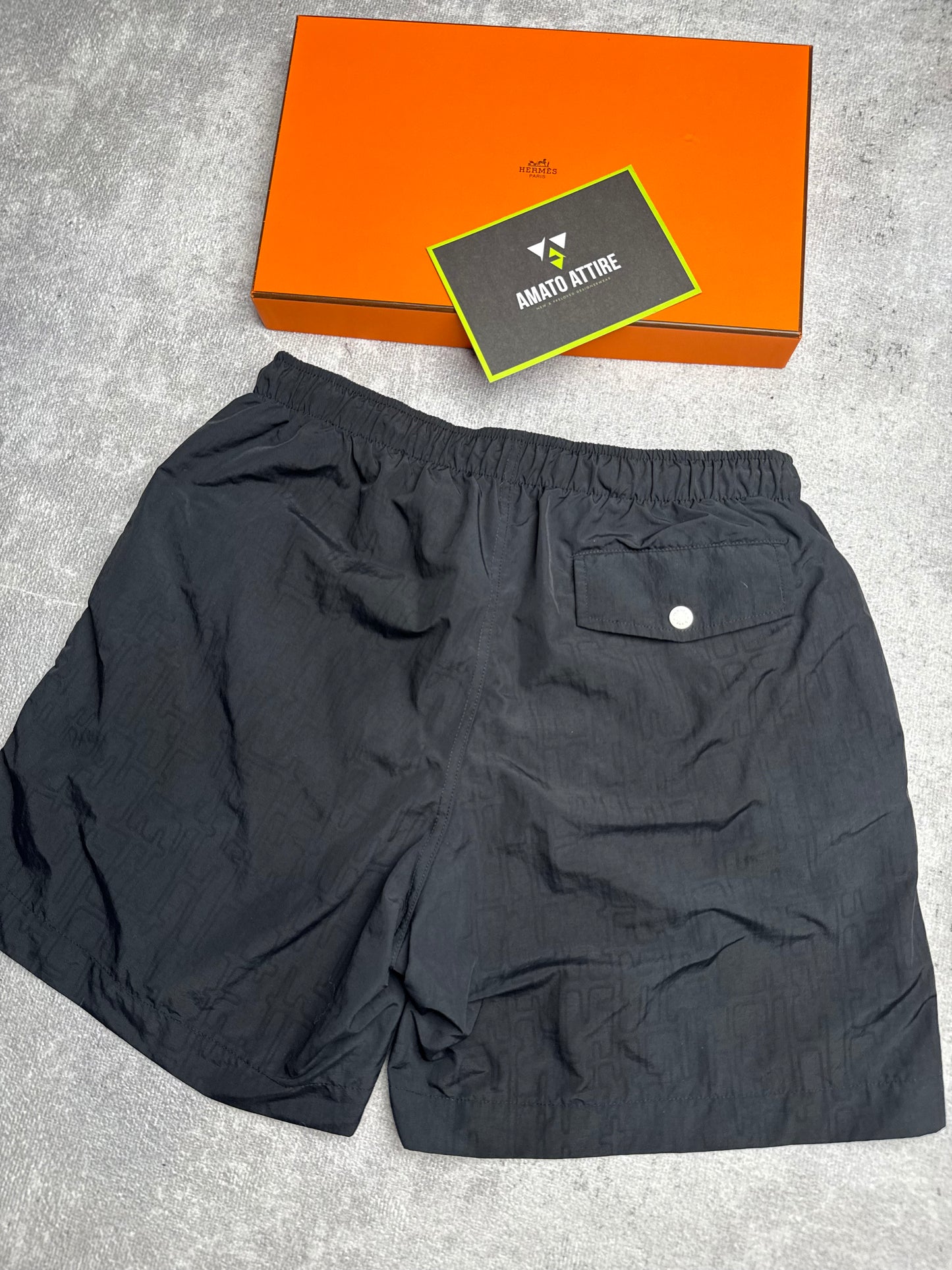 Hermes Fantome Swim Trunks Black