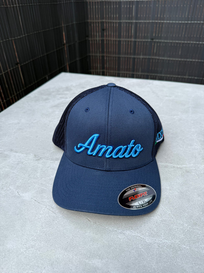 Navy Flexfit Signature Trucker