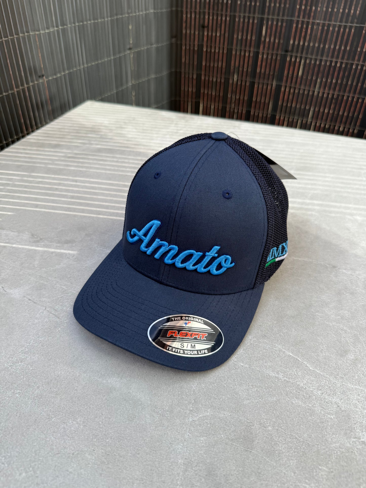 Navy Flexfit Signature Trucker