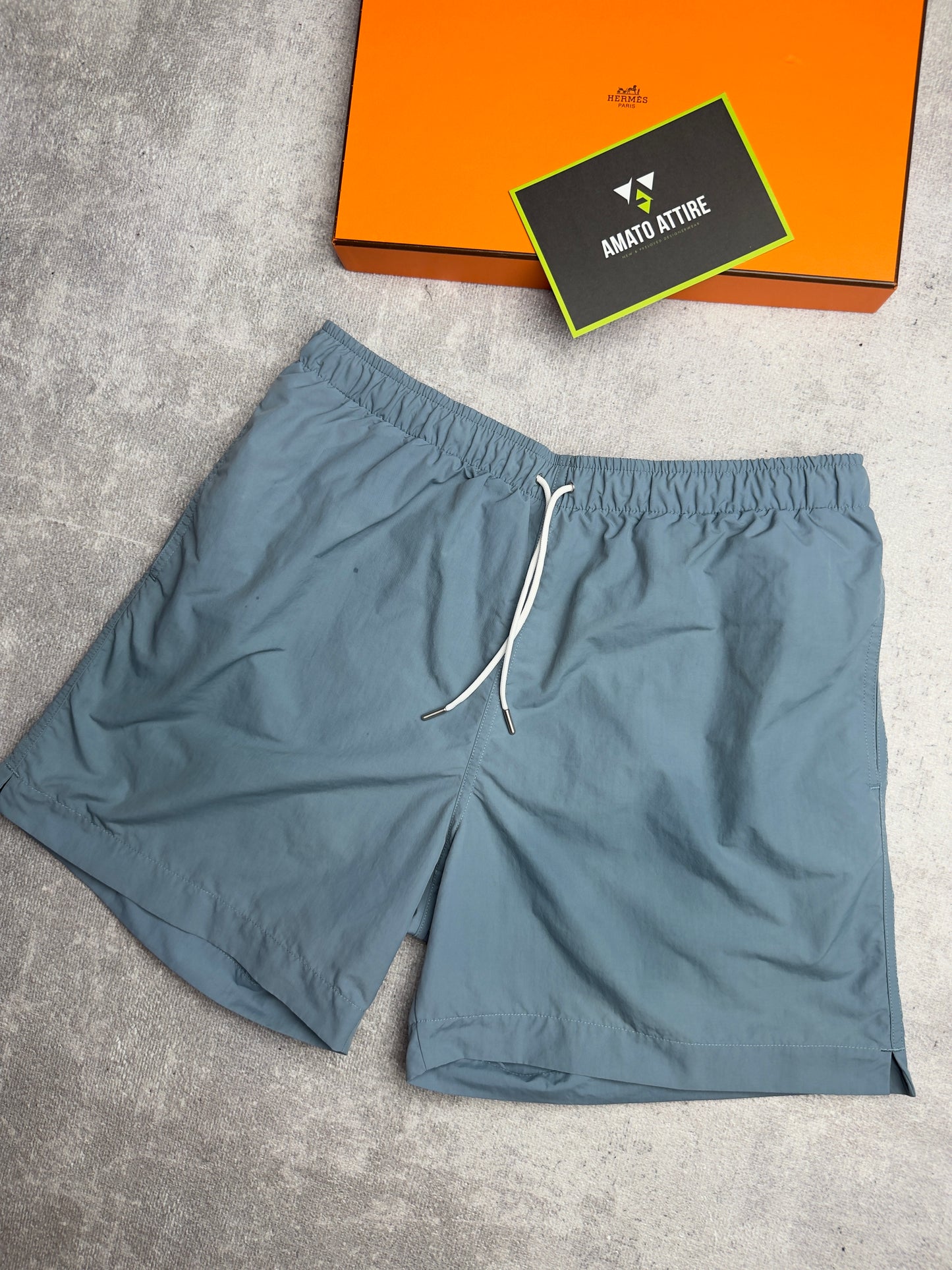Hermes Fantome Swim Trunks Blue