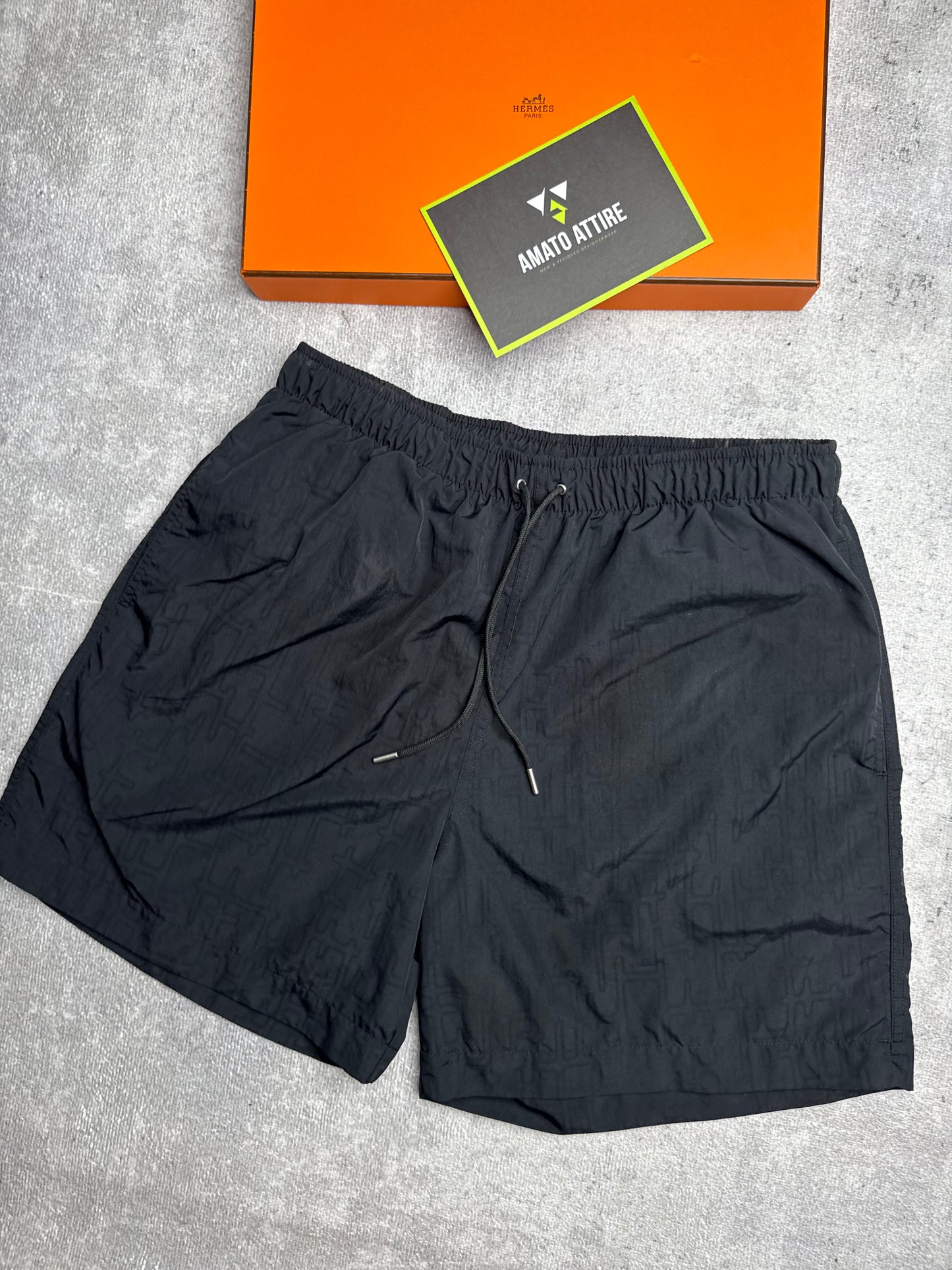 Hermes Fantome Swim Trunks Black