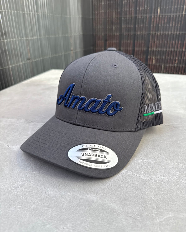 Grey Signature Trucker - Navy/Grey Logo