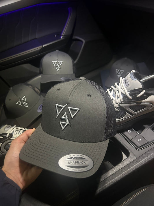 Grey Trucker - Grey/Black Logo